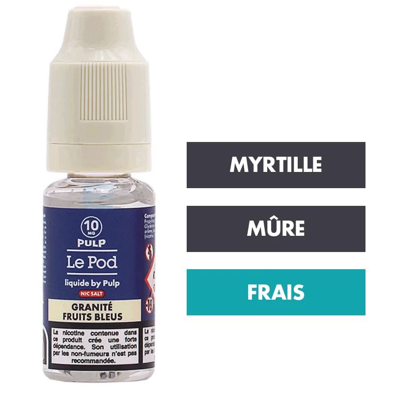 E-liquide Granité Fruits Bleus 10 mL - Pulp Le Pod — Pulp - Le Pod