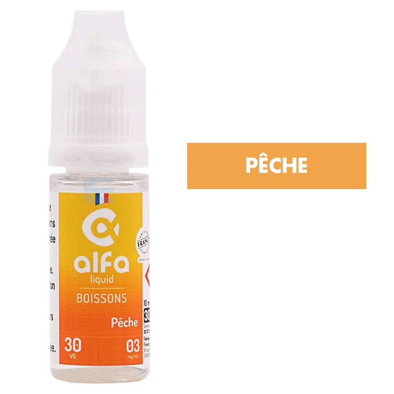 E-liquide Pêche (30 VG) 10 mL - Alfaliquid — Alfaliquid - 30VG