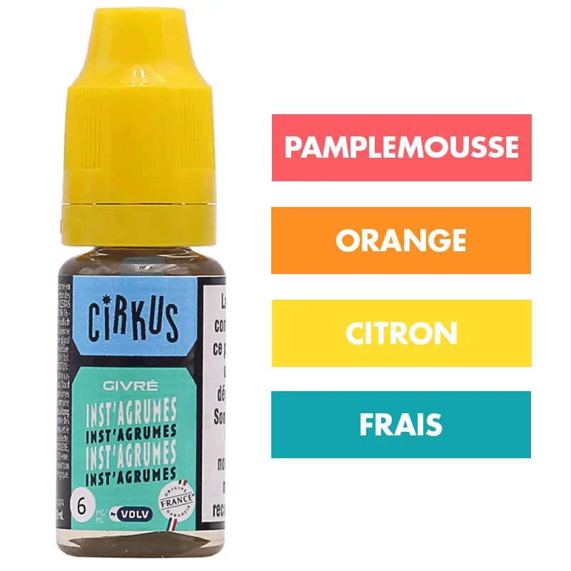 E-liquide Inst’Agrume 10 mL - CirKus (VDLV) — VDLV - Cirkus