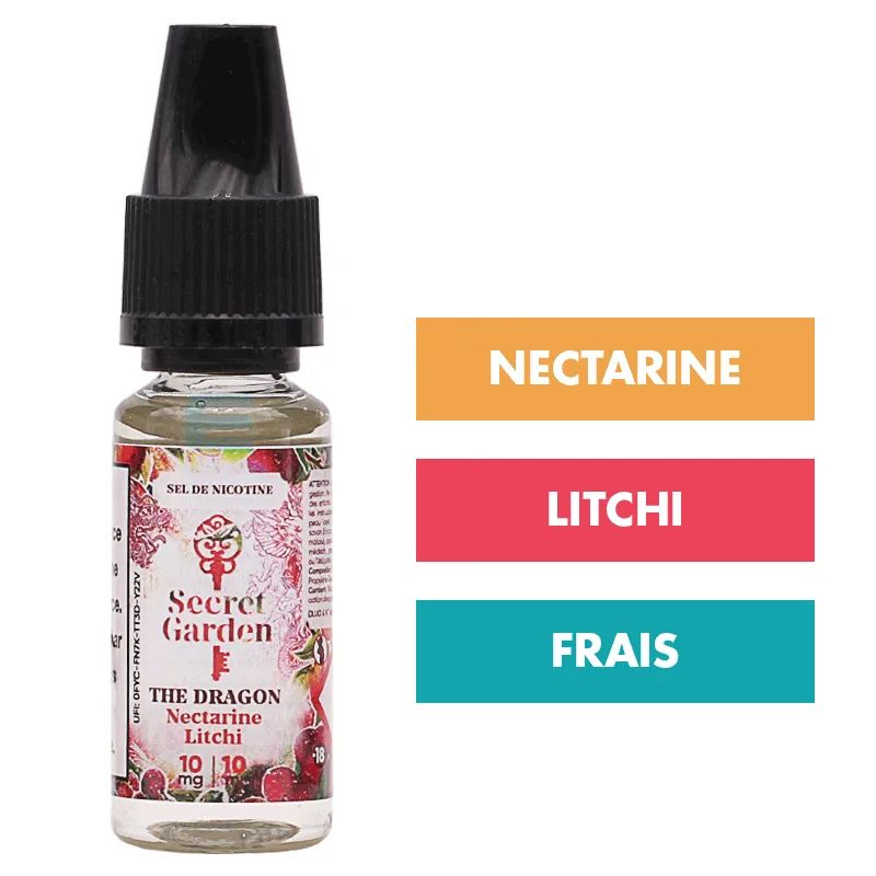 E-liquide The Dragon sels de nicotine 10 mL - Secret Garden