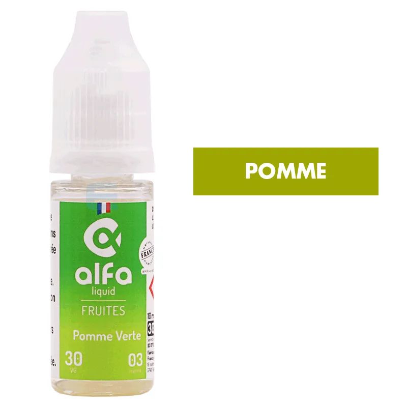 E-liquide Pomme Verte (30 VG) 10 mL - Alfaliquid — Alfaliquid - 30VG