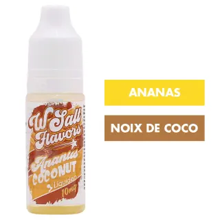 E-liquide Ananas Coconut 10 mL - Wsalt (Liquideo) — Liquideo - Wsalt