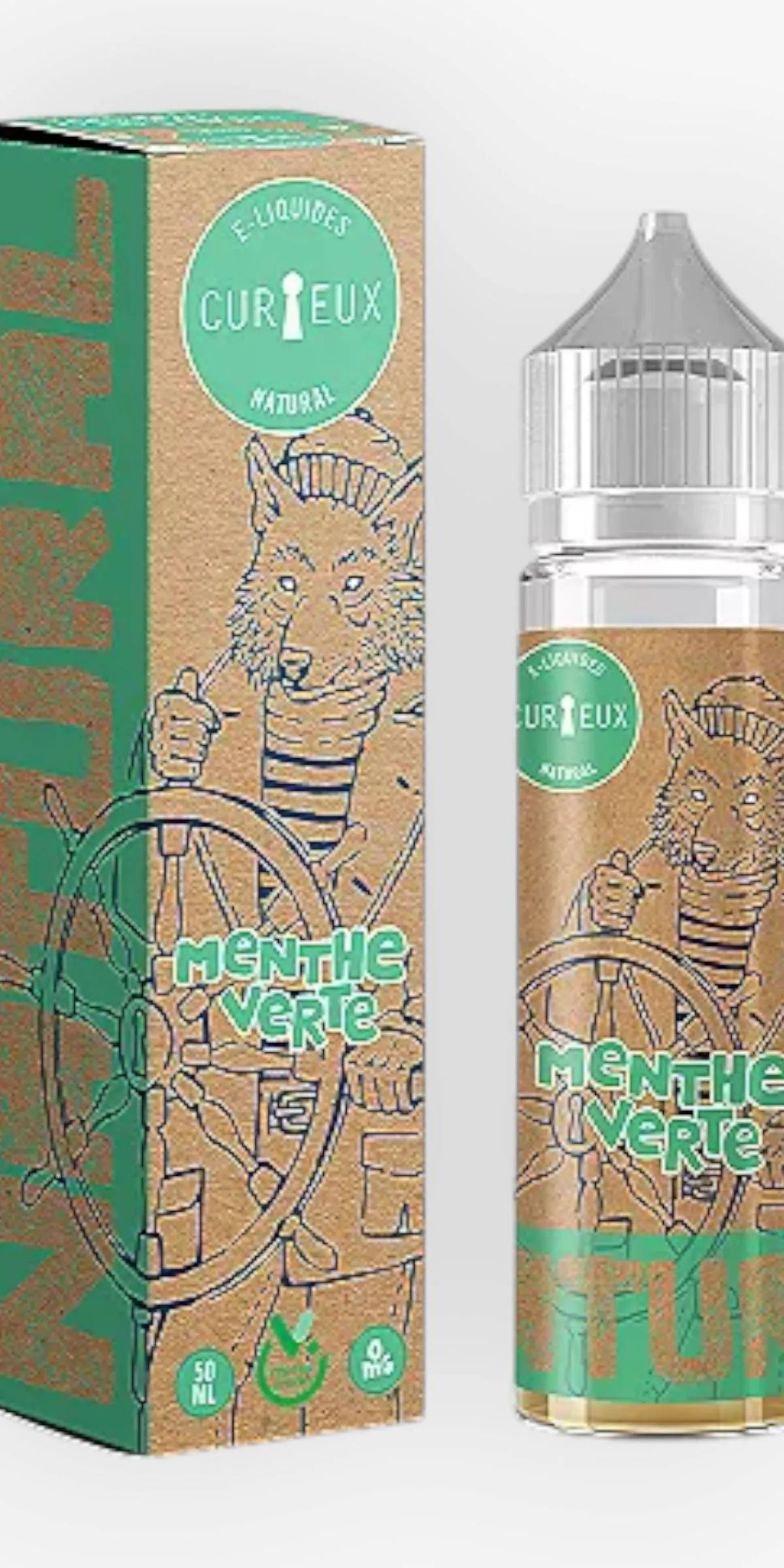 E-liquide Menthe Verte 50 mL - Natural Curieux — Curieux - Edition Natural