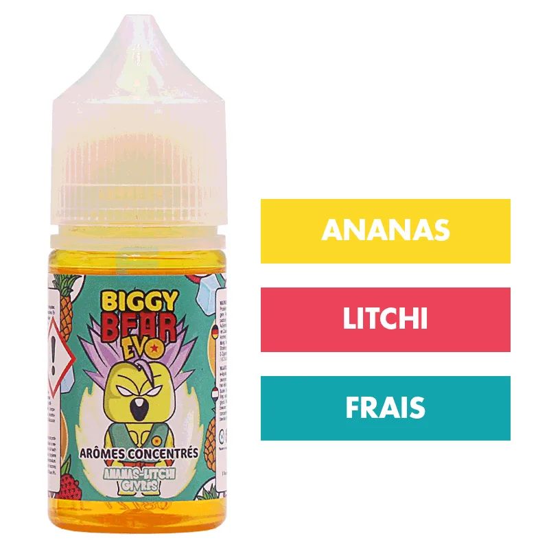 Concentré Ananas Litchi Givrés 30 mL - Biggy Bear Evo — Biggy Bear - Arômes DIY