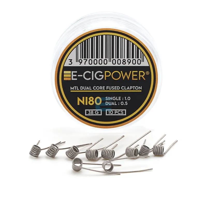 Coil Ni80 MTL Dual Core Fused Clapton (x10) - E-Cig Power — vue 2