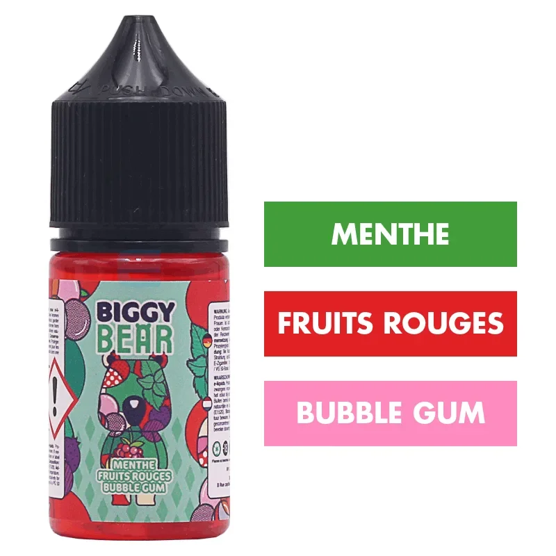 Concentré Menthe Fruits Rouges Bubble Gum 30 mL - Biggy Bear