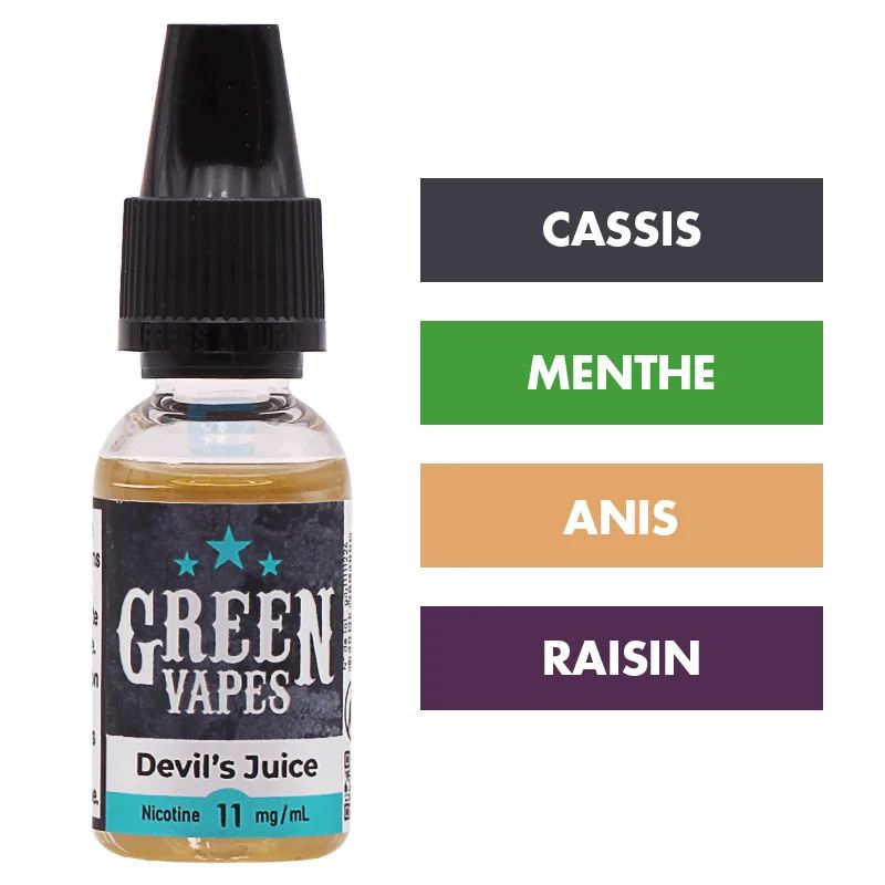 E-liquide Devil's Juice 10 mL - Green Vapes — Green Vapes - Classique