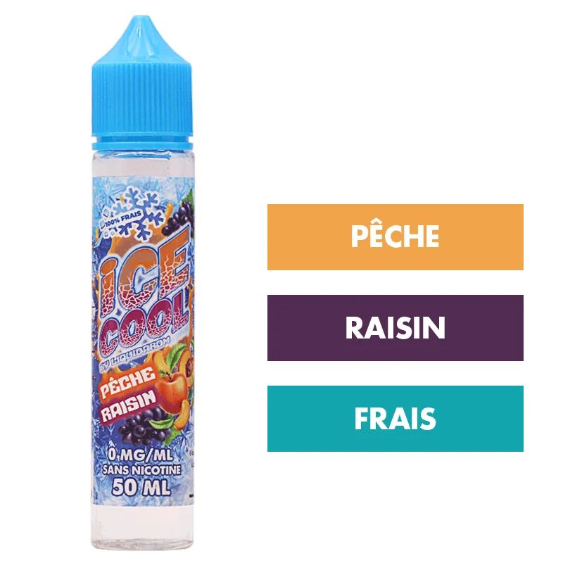 E-liquide Pêche Raisin 50 mL - Ice Cool (Liquidarom) — Liquidarom - Ice Cool