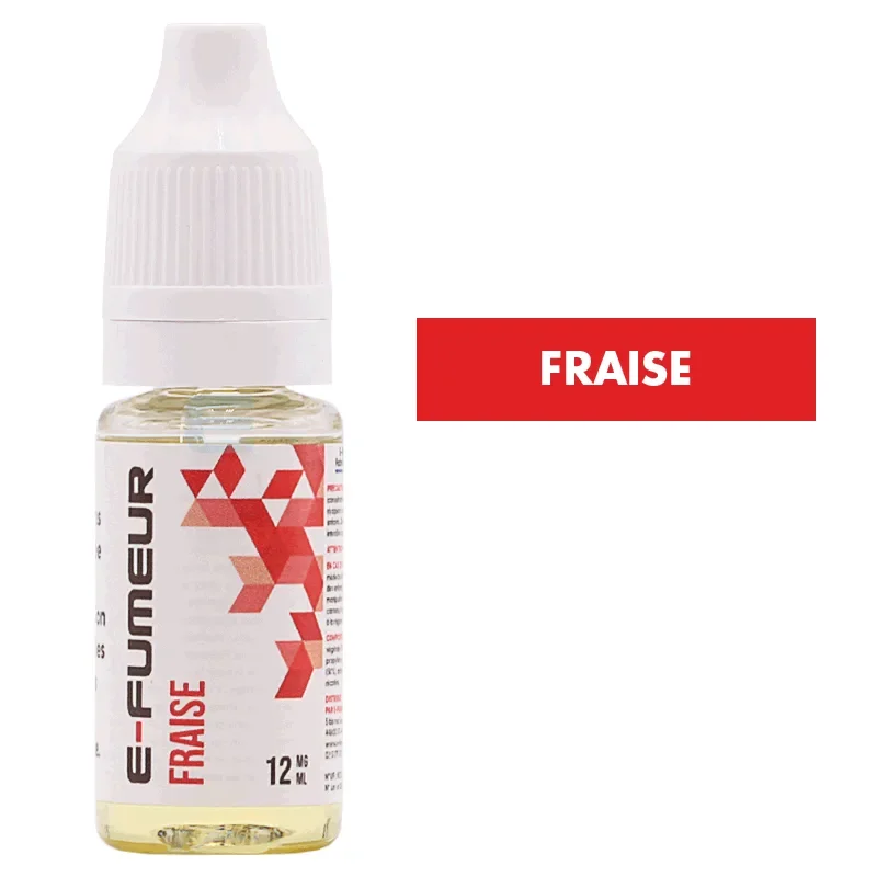 E-liquide Fraise 10 mL - E-FUMEUR