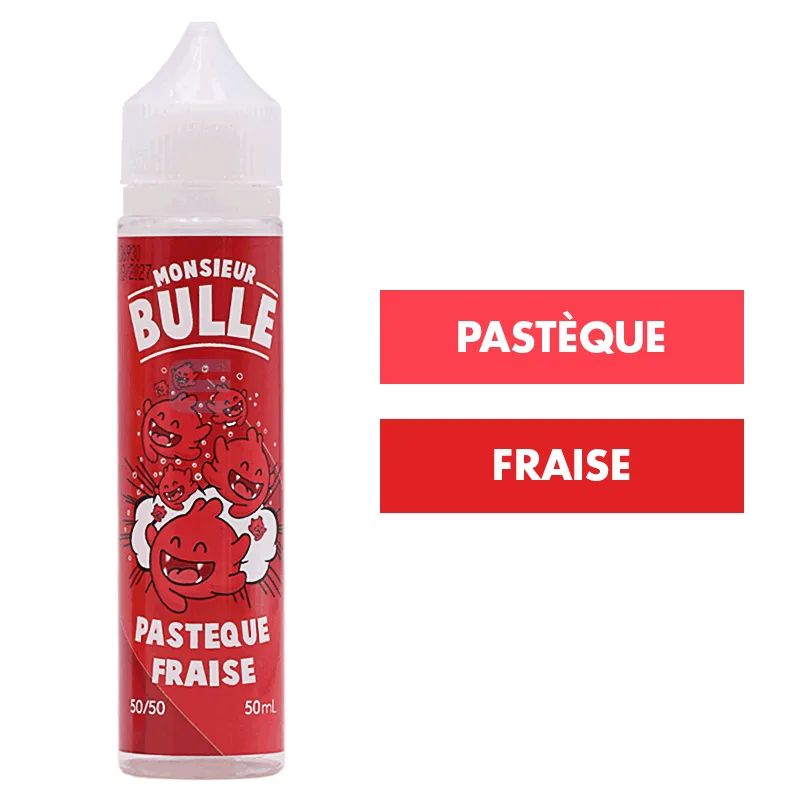 E-liquide Pastèque Fraise 50 mL - Monsieur Bulle (Liquideo) — Liquideo - Monsieur Bulle