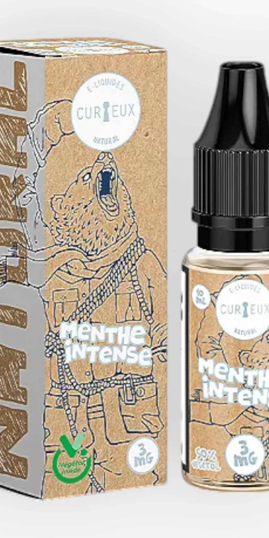 E-liquide Menthe Intense 10 mL - Natural Curieux