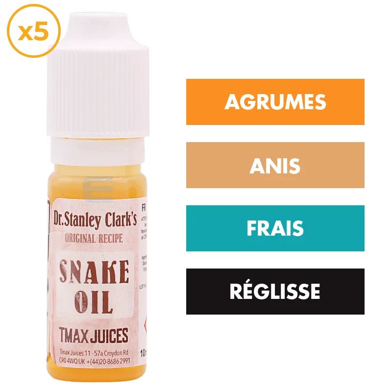 E-liquide Snake Oil 5x10 mL - Tmax Juices — Snake Oil - Tmax Juices