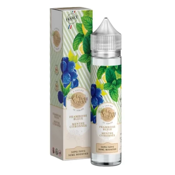 E-liquide Framboise Bleue Menthe Citronnée 50 mL - Le Petit Verger