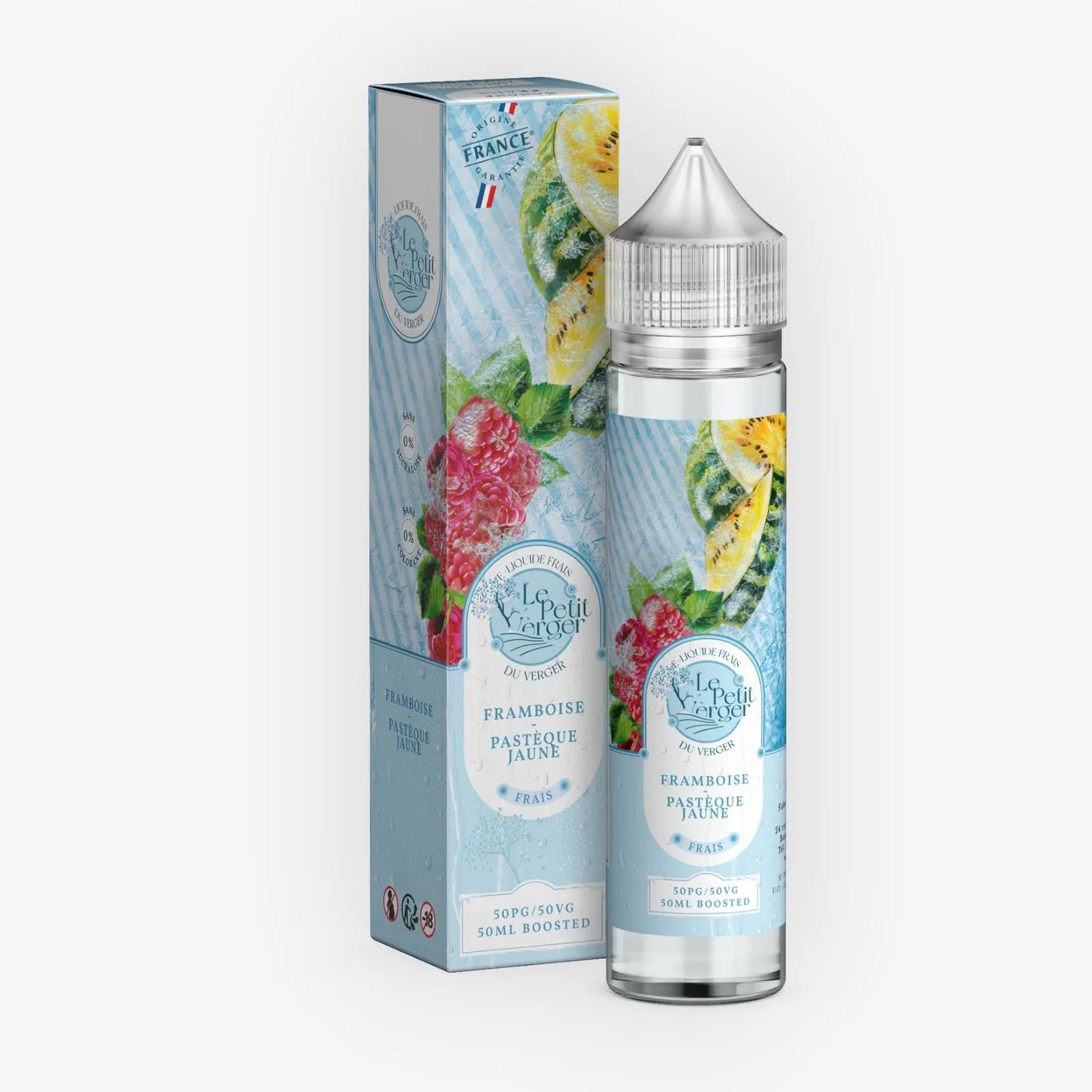 E-liquide Framboise Pasteque Jaune Frais 50 mL - Le Petit Verger