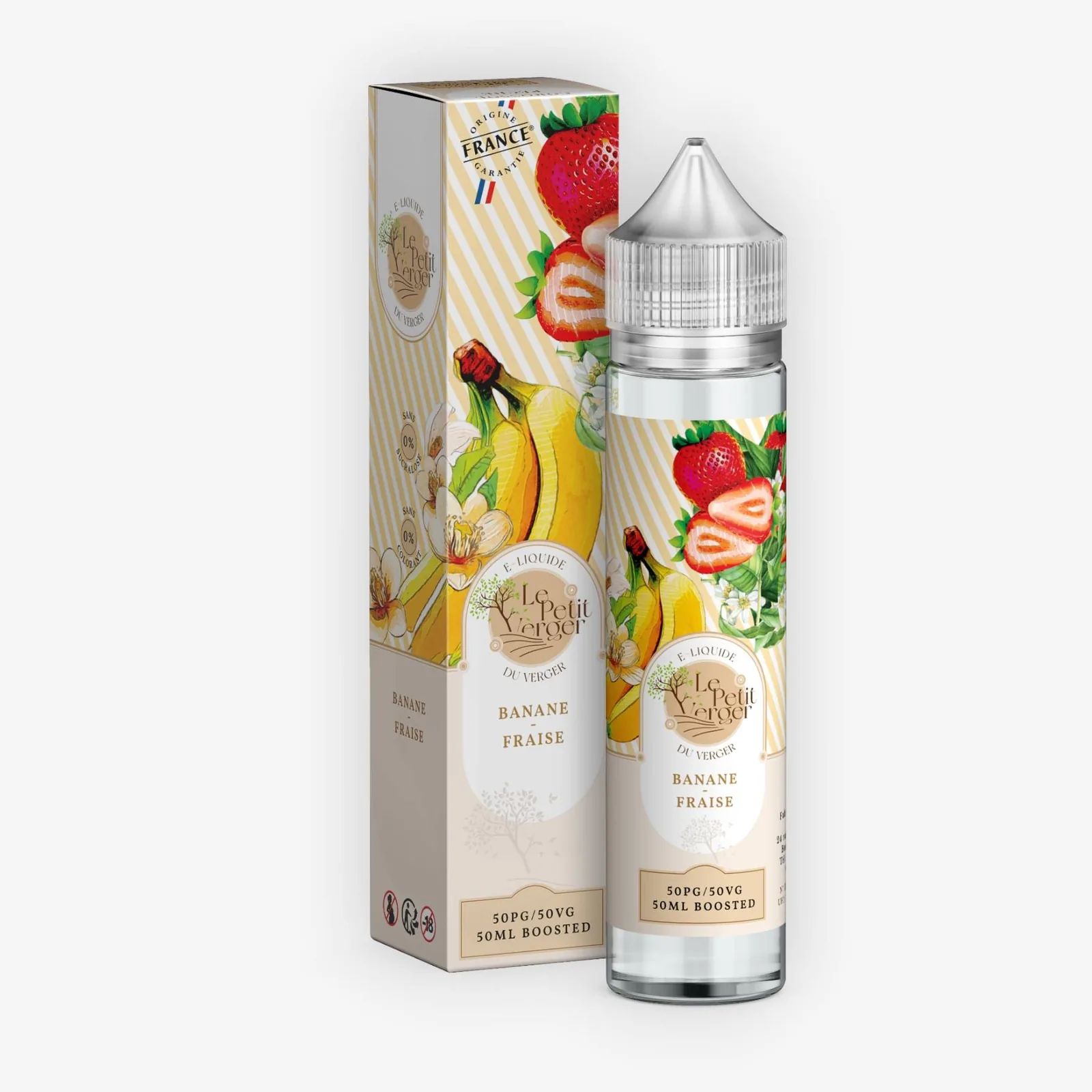E-liquide Banane Fraise 50 mL - Le Petit Verger