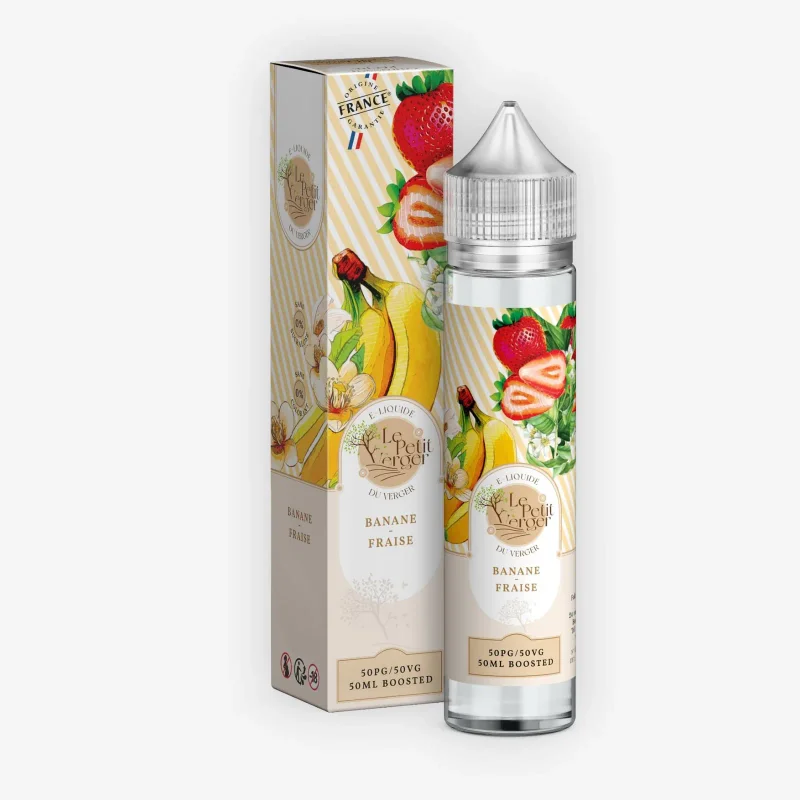 E-liquide Banane Fraise 50 mL - Le Petit Verger